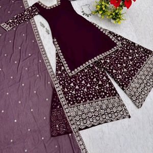 Kurta Palazzo And Dupatta Set