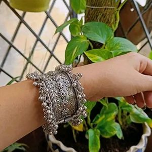 Metal Traditional Oxidised Silver Bangle /Bracelet