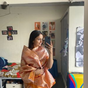 Orange Banarsee Sari