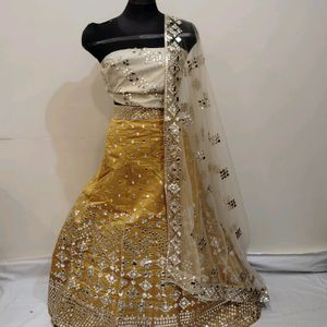 Mustard Colour Lehenga