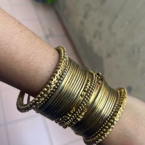 Golden Bangles Set