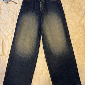 Vintage reverse front dirty mud dyed jeans