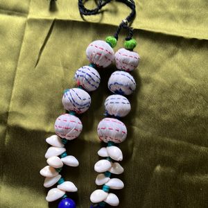 Handmade Sea Shell necklace, blue shade