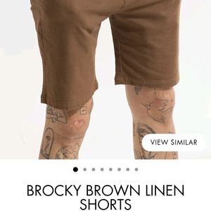 2 Snitch Linen Shorts (Black+Brown) W32