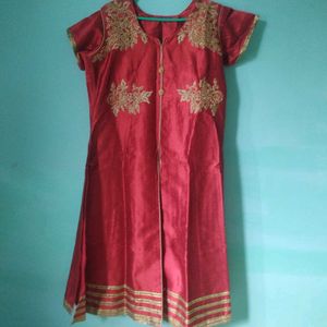 Red Anarkali Party Wear Xl Size