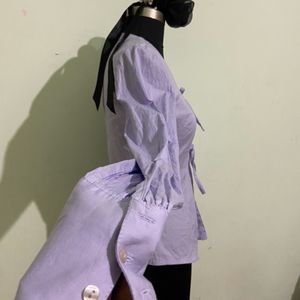 Lavender Front Tie Top