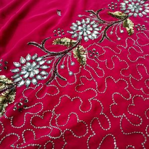 Heavy Handworked Designer Saree.