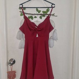 Berrylush Fit And Flared Red Dress