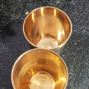 Combo Of New Pure Brass Glasses