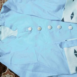 Sky Blue Colour Frock Design