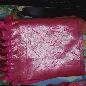 Banarasi Zari Work Pink Saree