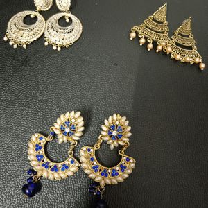 Beautiful Combo Earrings Of 3 Pcs Set