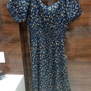 Floral Sweetheart Neck Dress Women