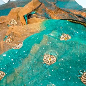 Double CLR Net Sarees