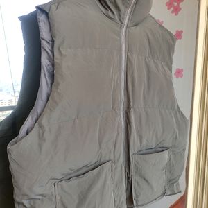 Puffer Jacket Sleeveless In Grey