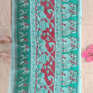 Block Print Cotton Saree