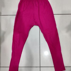 Pink Cotton Leggings