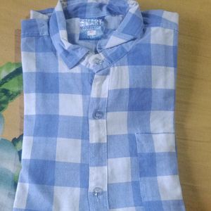 Blue Colour Check Shirt