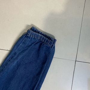 Women High-Waisted Denim Joggers