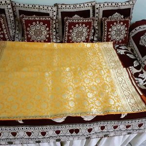 Yellow Banarasi Saree