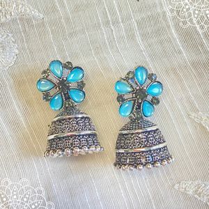 Oxidised jhumkas (not used but lost a stone)