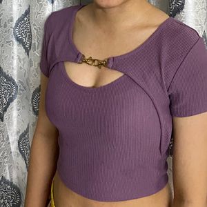 Ribbed 90’s Cut Out Crop Top