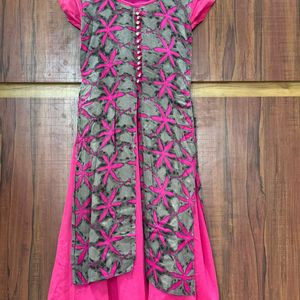 Pink &ash Coloured kurti.