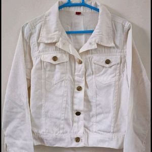 White Denim Overcoat