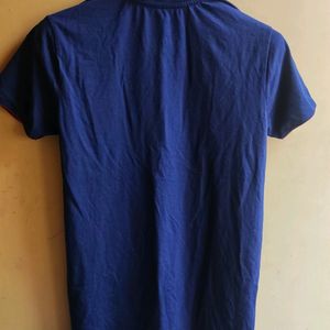 Navy Blue V Neck Tee