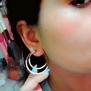 White Hoop Earrings