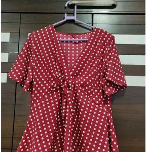 Polka Dot Top For Women