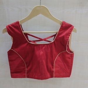 Maroon Sleeveless Blouse