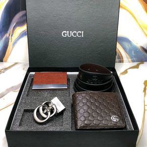 GUCCI MENS WALLET BELT & HOLDER COMBO