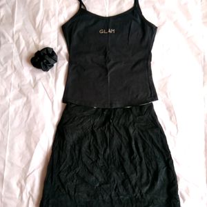 Black Velvet Skirt