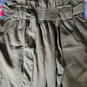 Olive Green Culottes From Myntra