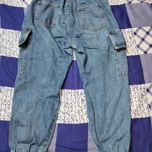 Blue Streachable Joggers For Women And Young Girl