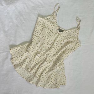 Vero Moda Polka Dot Pinterest High Low Peplum Top