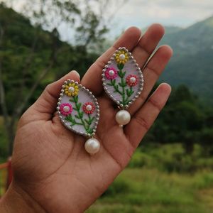 Handmade Embroidery Earrings