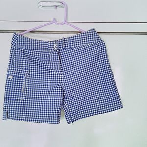 Blue Pleated Korean Shorts 🥶