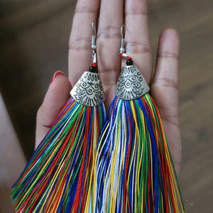 Multi Color Tassel Earing