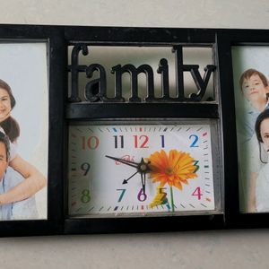 Family Photo frame With Clock 🩷