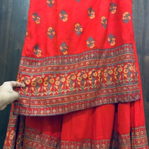 Red Kurta And Plazo Set For Women