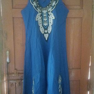 Navy Blue Round Kurti