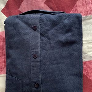 Navy Blue Shirt With Mini Designs