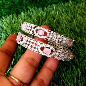 Premium A D Bangles(Pink)