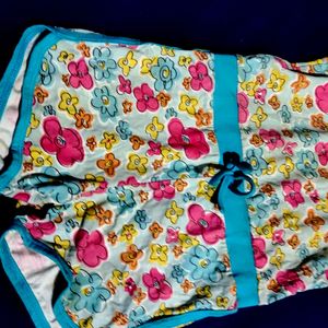 Flower Print Jumpsuit For Kids.