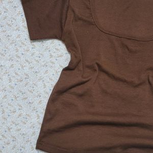 Brown Bodycon Top