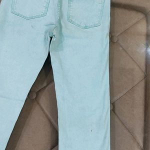 High Waist Sea Green(28) Jean