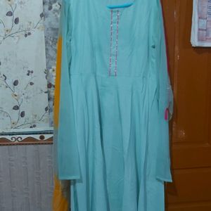 Another beautiful rayon anarkali kurti with multi