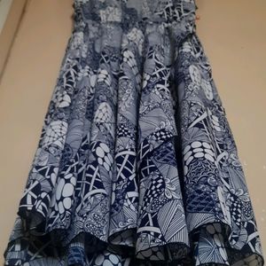 Blue Dress With Moss Patterns And Designs 👗